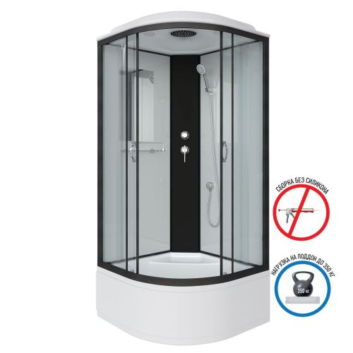 Душевая кабина Niagara Classic 67091414 100х100 четверть круга с крышей ориентация универсальная - фото 2