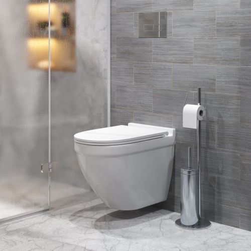 Унитаз подвесной Grossman Торнадо GR-4483SQ белый с сиденьем микролифт безободковый смыв торнадо - фото 5