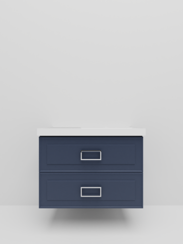 Тумба с раковиной La Fenice Cubo TWIN NFNC-01-CUB-BG-90-2-3-90-2R 100х50 подвесная цвет синий - фото 3