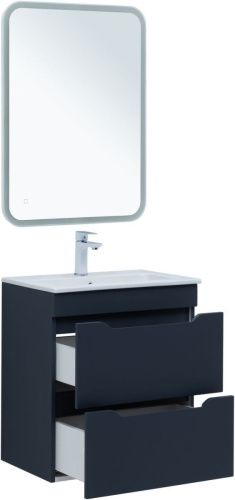 Тумба под раковину Aquanet Практика 00330458 60х40 подвесная цвет синий - фото 5