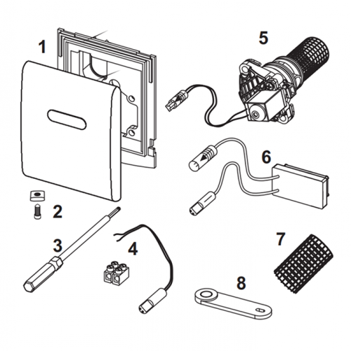 Клавиша смыва для писсуаров сенсорная Tece TECEplanus 9820085 цвет хром - фото 2