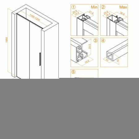Душевая дверь RGW Stilvoll 32321212-14 120х195 стекло прозрачное профиль черный