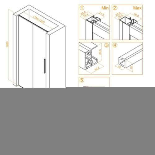 Душевая дверь RGW Stilvoll 32321212-11 120х195 стекло прозрачное профиль хром - фото 2