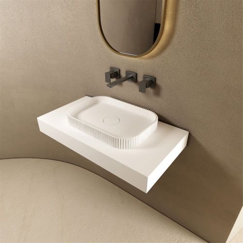 Раковина из искусственного камня Abber STEIN AS2602 50х40 накладная цвет белый без отверстий под смеситель - фото 4