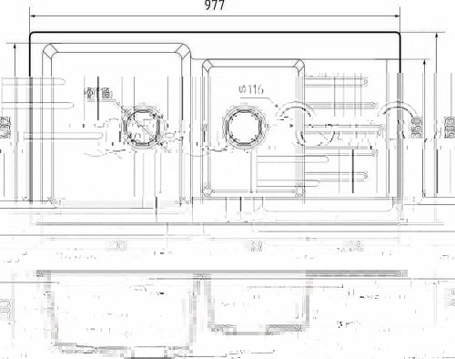Кухонная мойка Granfest Practik P-980KL графит 100х50 цвет серый поверхность матовая - фото 3