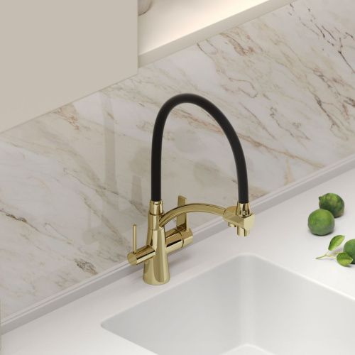 Смеситель для кухни Sancos Eri SC4001ZG на мойку золото - фото 3