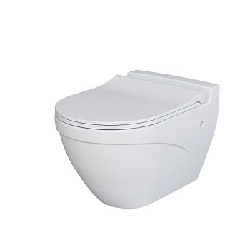 Унитаз подвесной Ambassador Nord 133T20001-132T20001S белый с сиденьем микролифт