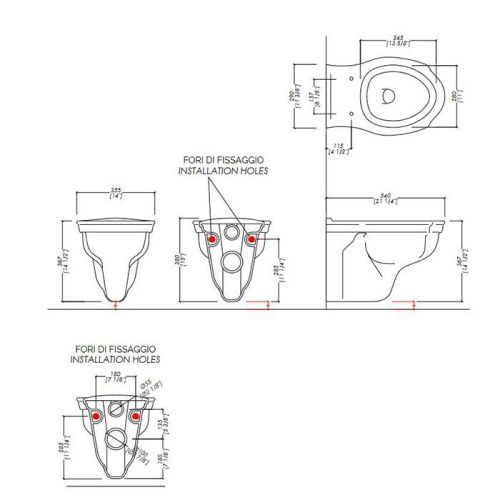 Чаша унитаза подвесная Devon Devon Westminster IBWCSWES цвет белый без сиденья душевой смыв - фото 2