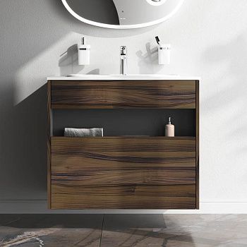 Тумба под раковину Am.Pm Func M8FFUX0801OF 80х50 подвесная цвет коричневый