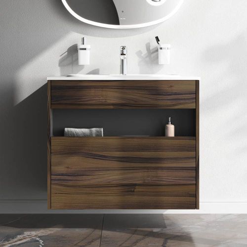 Тумба под раковину Am.Pm Func M8FFUX0801OF 80х50 подвесная цвет коричневый