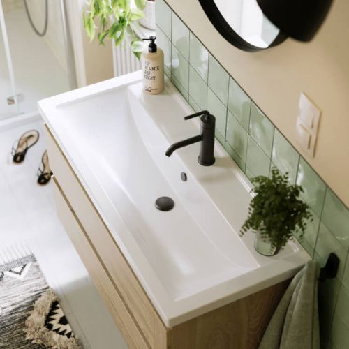 Тумба под раковину Aqwella Y AST0110DD 100х40 подвесная цвет коричневый - фото 4