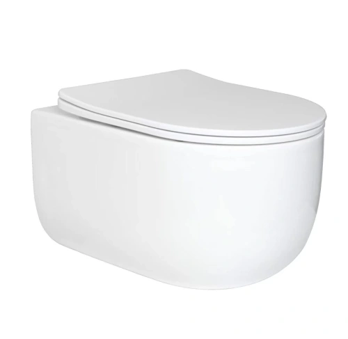 Унитаз подвесной Gid Tornado 62262Y белый с сиденьем микролифт безободковый смыв торнадо - фото 2