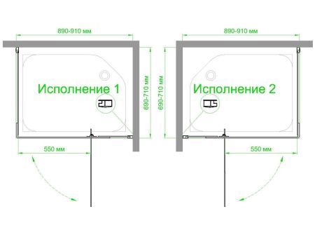 Душевой уголок Royal Bath HPVD RB7090HPVD-C 90х70 стекло матовое профиль белый без поддона