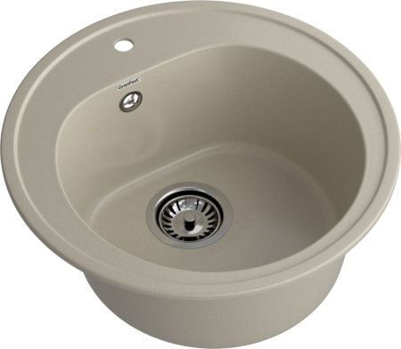 Кухонная мойка Granfest Rondo R-510 топаз 50х50 цвет серый поверхность матовая