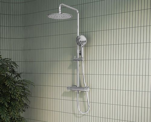 Душевая стойка Vitra Aquaheat A47201EXP настенная цвет хром с термостатом - фото 2