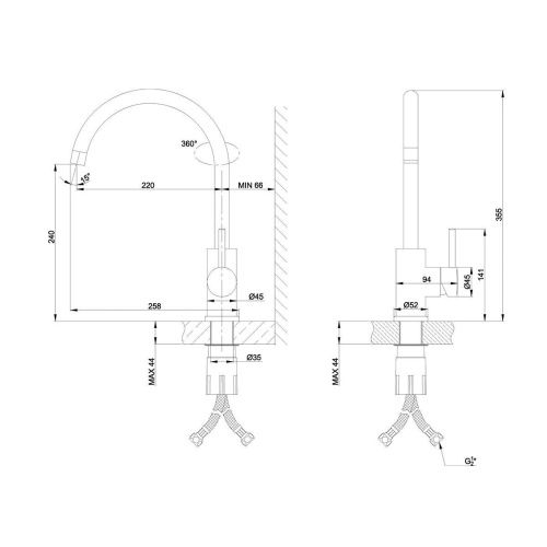 Смеситель для кухни LeMark Expert LM5078S на мойку нержавеющая сталь - фото 2