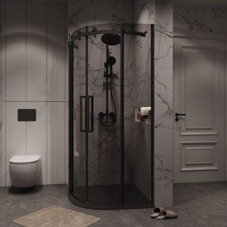 Душевой уголок Grossman Classic 301.K33.04.1010.21.10 100х100 стекло тонированное профиль черный без поддона