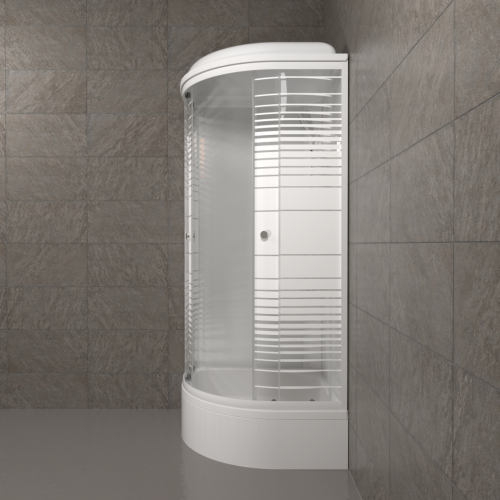 Душевая кабина Тритон Полосы Щ0000061848 90х90 четверть круга с крышей ориентация универсальная - фото 5