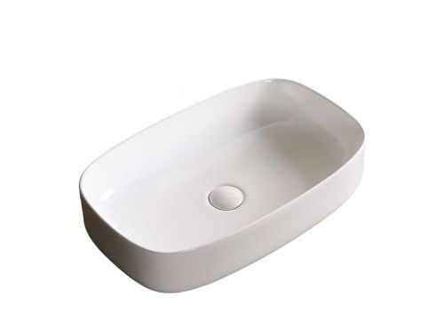 Раковина из сантехнического фарфора Cerutti SPA CR0045 60х40 накладная цвет белый без отверстий под смеситель - фото 3