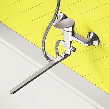 Смеситель для ванны и душа Dorff Norma D1095000 настенный хром