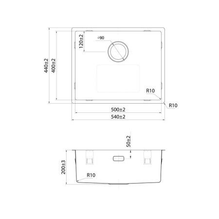 Кухонная мойка Iddis Prime PRI54S0i77 55х45 цвет серый поверхность матовая