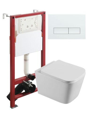 Комплект унитаз с инсталляцией и клавишей смыва Agger ATI04100+APB288 - фото 2