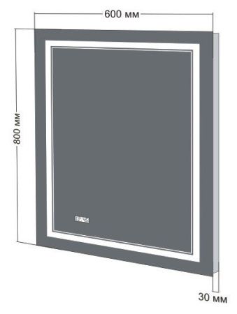 Зеркало с подсветкой Бриклаер Эстель 4627125414282 60х80 подвесное