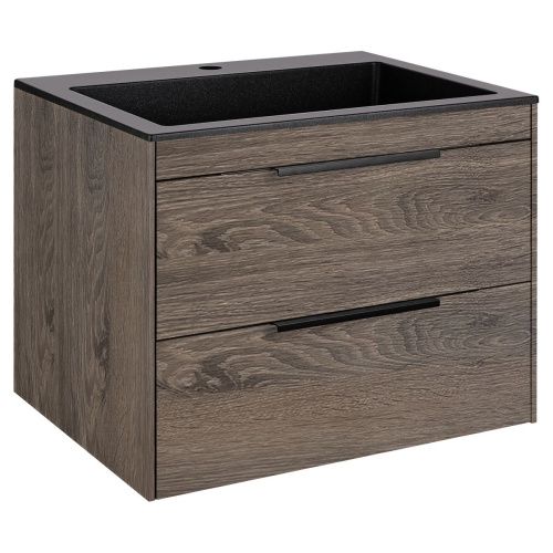 Тумба под раковину Vincea Chiara 2D VMC-2C2600RO 60х50 подвесная цвет коричневый - фото 4