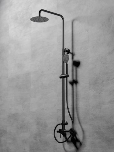 Душевая стойка Knotlor SS-06/2 настенная цвет черный - фото 4