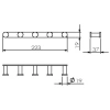Планка 5 крючков Langberger Accessories 28035A