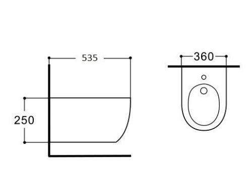 Биде подвесное Aquatek ЕВРОПА AQ1006-00 цвет белый - фото 2