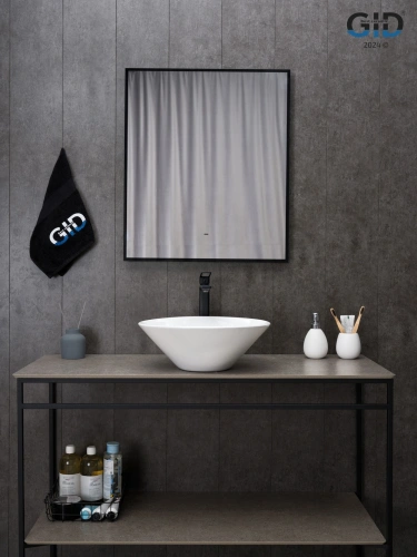 Раковина керамическая Gid Esfera 51210 40х40 накладная цвет белый без отверстий под смеситель - фото 4