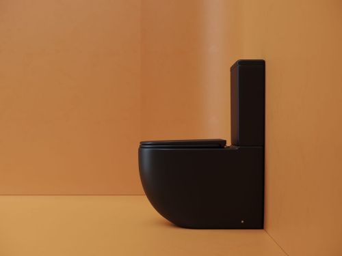 Унитаз напольный с бачком Ceramica Nova METROPOL CN4001TMB черный с сиденьем микролифт безободковый смыв торнадо - фото 4