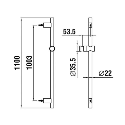 Душевая штанга Laufen Twingliss HF904791100000 цвет хром - фото 2