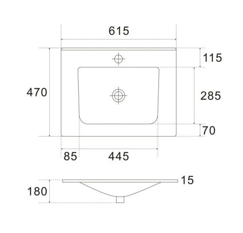 Раковина керамическая Art&Max керамические раковины AM7117-60 60х50 накладная цвет белый - фото 2