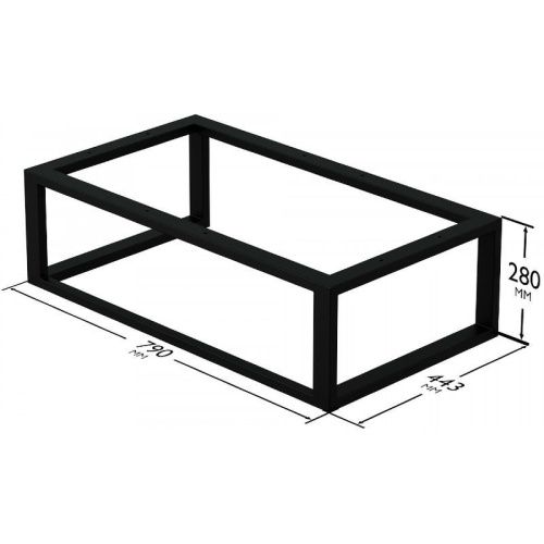 Консоль под раковину СанТа 900145 80х40 подвесная цвет черный - фото 5