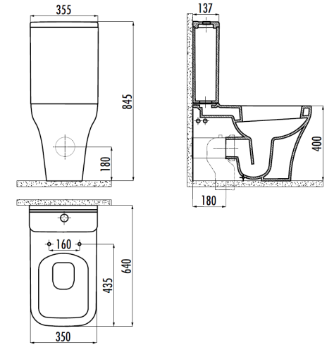 Чаша унитаза напольная Creavit Lidya LY360-00CB00E-0000 цвет белый без бачка без сиденья - фото 2