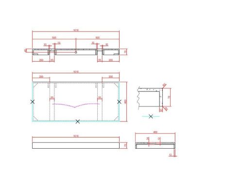 Столешница Armadi Art Flat 869-100-NM 100х50 накладная цвет черный - фото 2