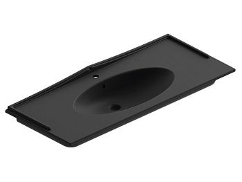 Раковина керамическая Berloni Bagno LAVQAVINCXR58 190 120х50 встраиваемая цвет черный