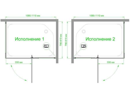 Душевой уголок Royal Bath HPVD RB8110HPVD-T-BL 110х80 стекло прозрачное профиль черный без поддона