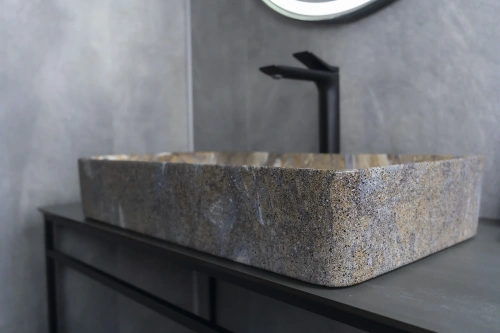 Раковина керамическая Gid Geométrico 54475 60х30 накладная цвет многоцветный без отверстий под смеситель - фото 2