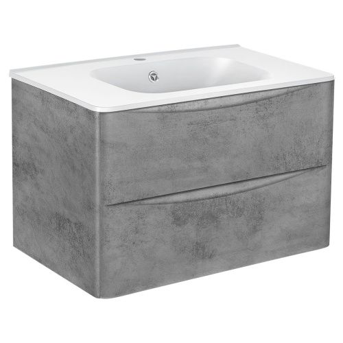 Тумба под раковину Vincea Paola VMC-2P800BT 80х50 подвесная цвет серый - фото 3