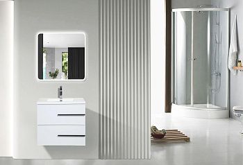 Тумба с раковиной Parly Bella Bella60 60х50 подвесная цвет белый