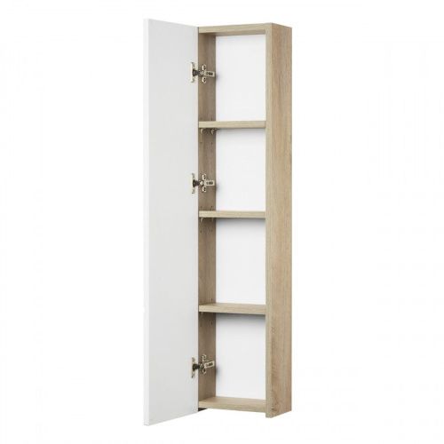 Шкаф-пенал Aquaton Мишель 1A244303MIX40 20х100 подвесной цвет белый/коричневый - фото 2