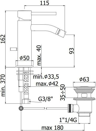 Смеситель Paffoni Light LIG135CR на биде хром - фото 2
