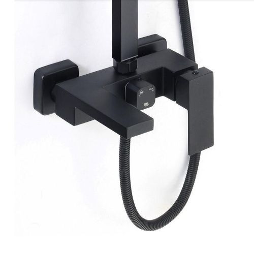 Душевая стойка D-Lin H10A24 настенная цвет черный - фото 3