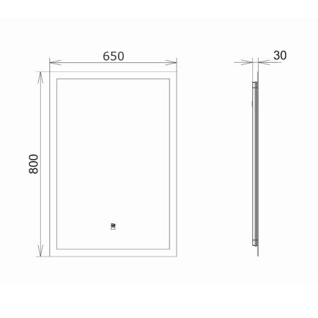 Зеркало с подсветкой Comforty Эдельвейс 00-00014153CF 70х80 подвесное