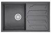 Кухонная мойка Granula 8002, ГРАФИТ 80х50 цвет черный поверхность матовая
