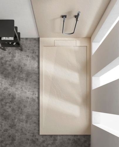 Душевой поддон из искусственного камня Vincea H25 VST-4SRL9012C 120х90 бежевый - фото 2