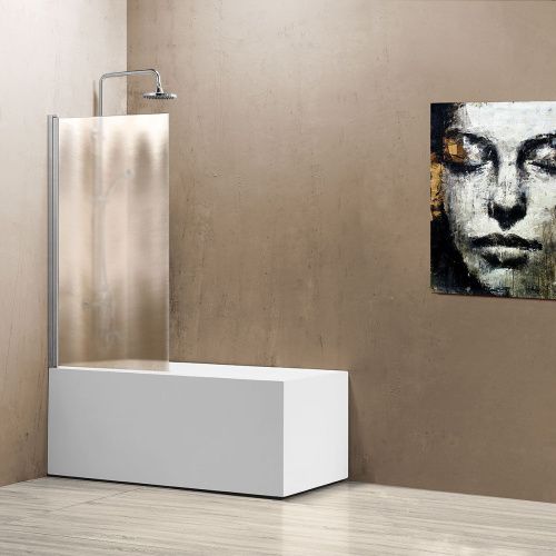 Душевая шторка на ванну Vincea VSB VSB-11800CH 80х140 стекло текстурное профиль хром ориентация универсальная